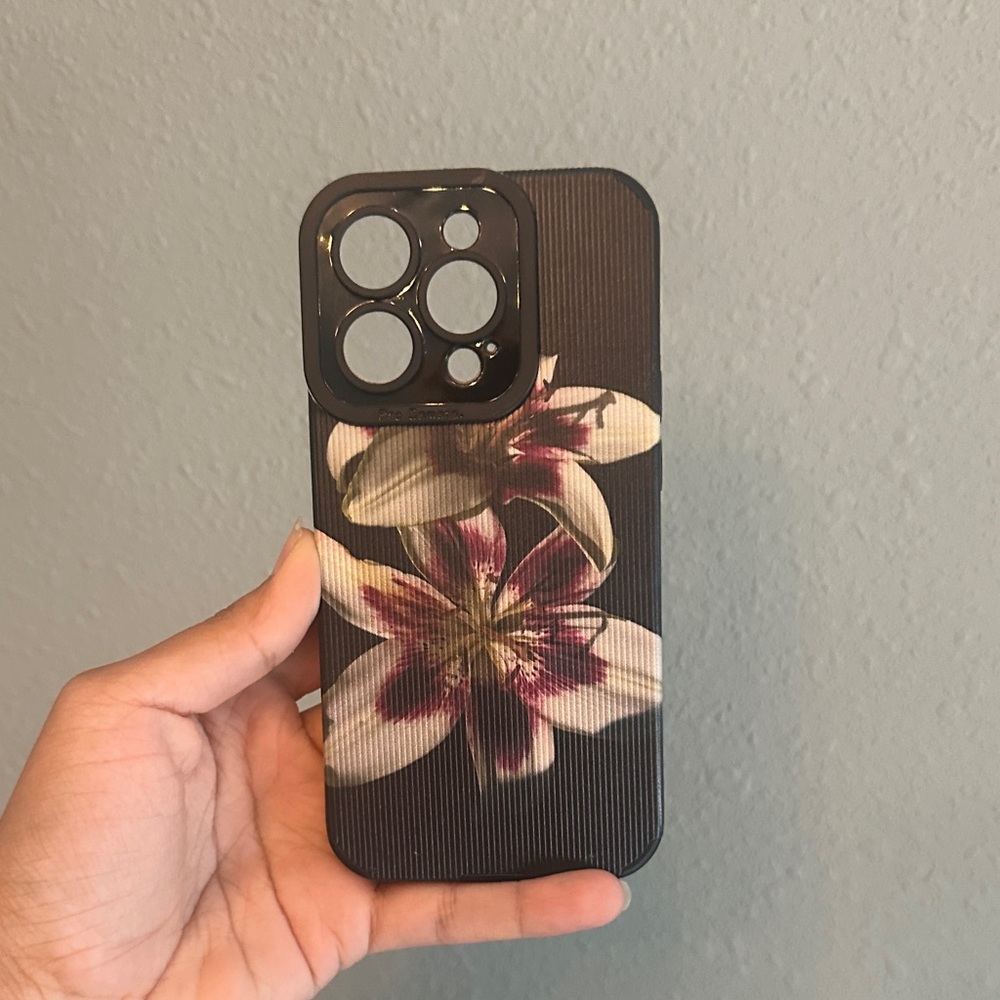 Floral Black Phone Case